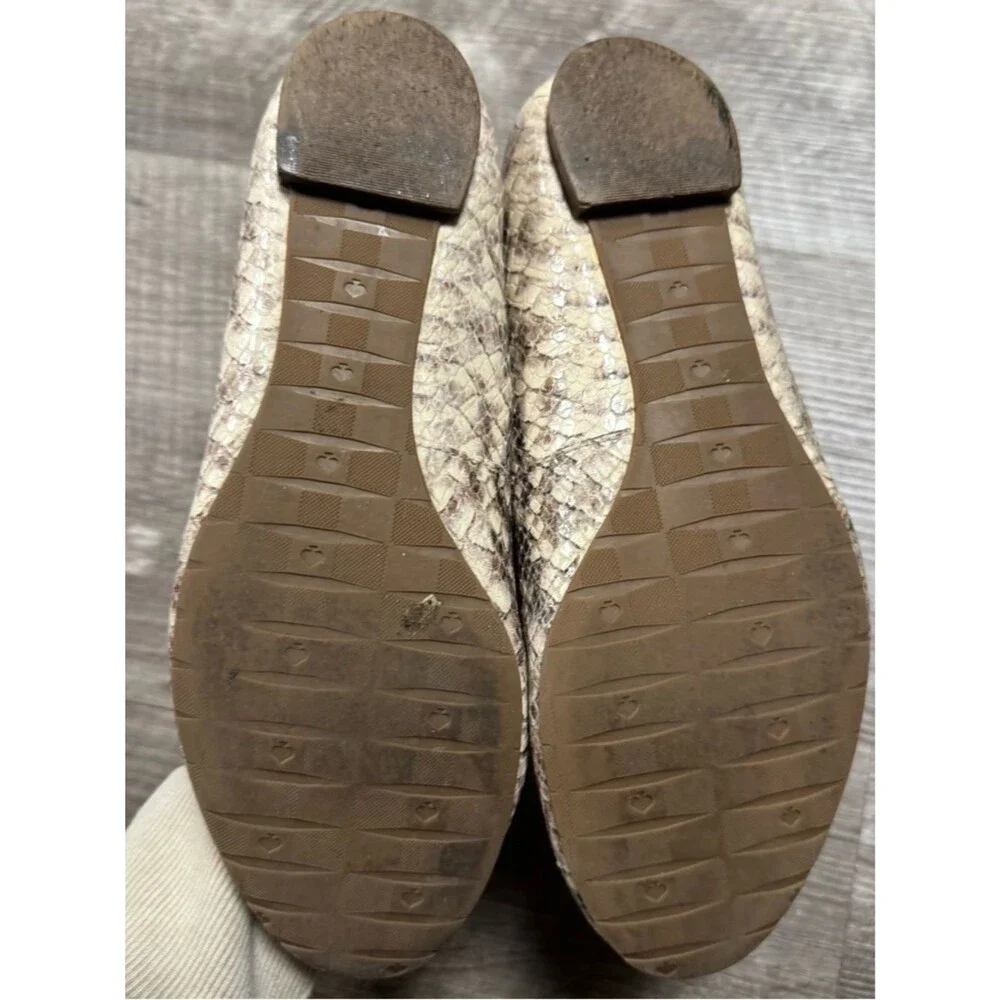 KATE SPADE NEW YORK Snakeskin Flats Made in Brazil Size 7